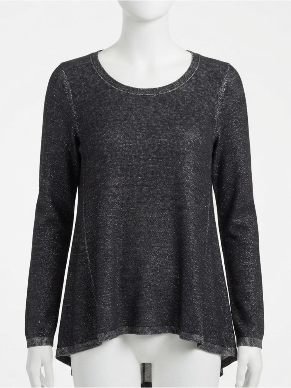Eileen Fisher Organic Cotton TENCEL™ Hi-Low Knit Top – Size Small